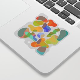 Spring summer vibrant colours abstract shapes Sticker