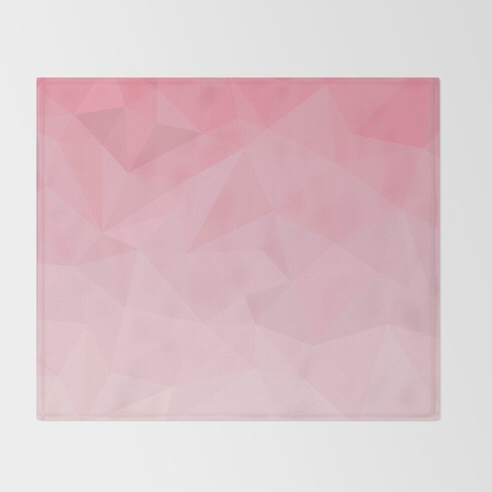 Light Pink Polygon Throw Blanket By Artsimo Society6