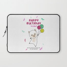 Alpaca Wishes Happy Birthday To You Alpacas Laptop Sleeve