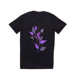 Midnight Purple Neon Foliage T Shirt