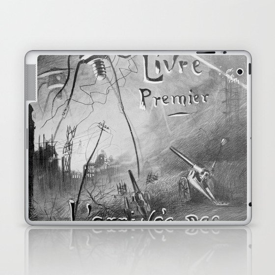 Arrival of the Martians - War of the Worlds vintage poster by Henrique Alvim Corrêa Laptop & iPad Skin