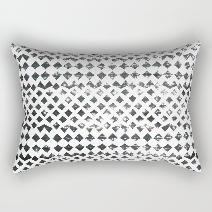 Glimmering Sea Water Mosaic Rectangular Pillow