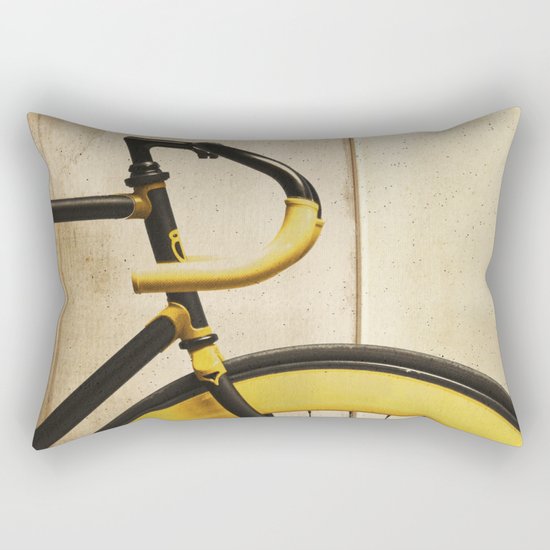 Bike With Yellow Details Rectangular Pillow