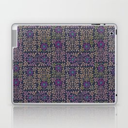 Purple Mauve Vintage Floral Pattern Laptop Skin