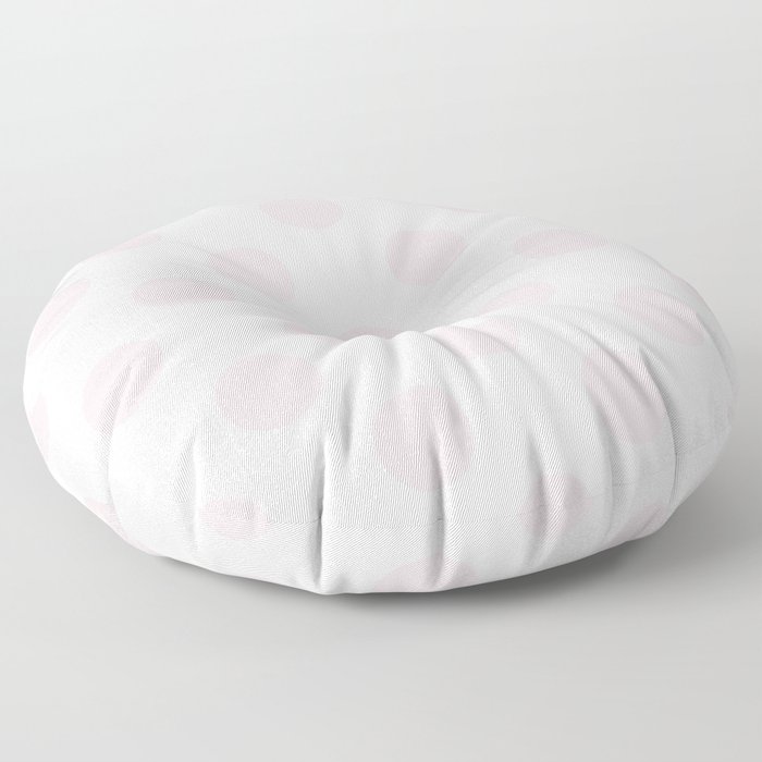 Geometric Orbital Circles In Pale Delicate Summer Fresh Pink & White Floor Pillow