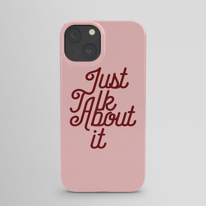 Coral Talk - Cute Vintage Typography iPhone Case