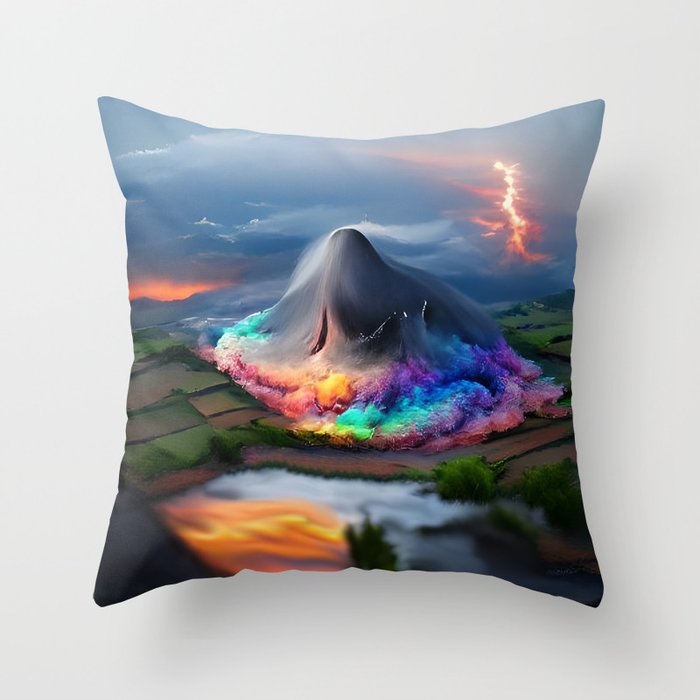 Volcanic Throw Pillow