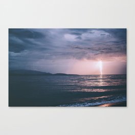 Lightning over the Strait of Georgia Canvas Print