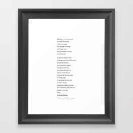 The Serenity Prayer Framed Art Print