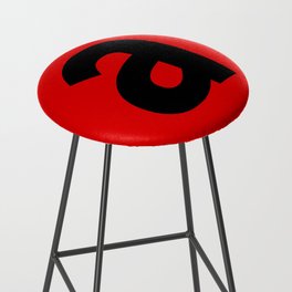 letter A (Black & Red) Bar Stool