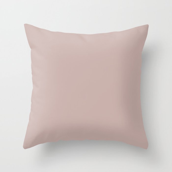 Insightful Rose dusty pink solid color modern abstract pattern Throw Pillow