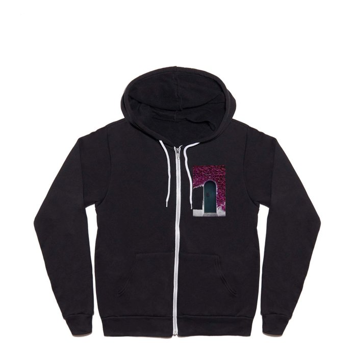 Purple Ivy Vine Doorway Photograph Full Zip Hoodie