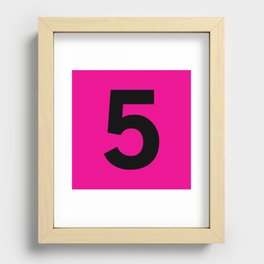 Number 5 (Black & Magenta) Recessed Framed Print