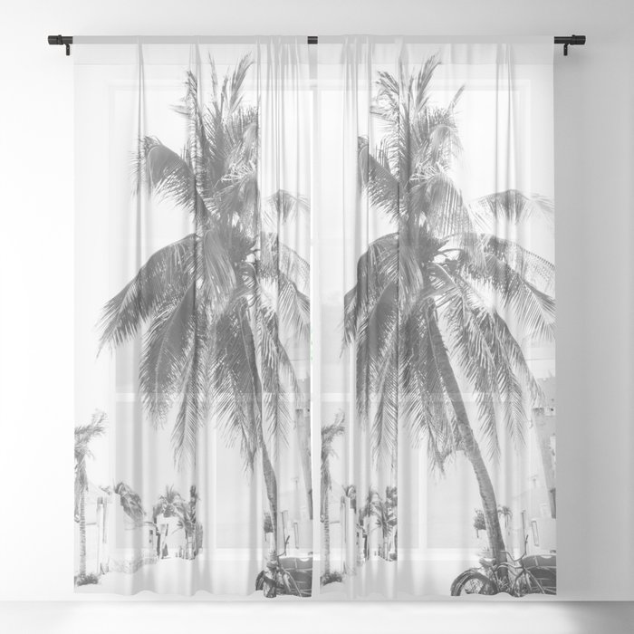 Caribbean Street Vibes #2 #wall #art #society6 Sheer Curtain