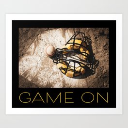Game on baseball Art Print