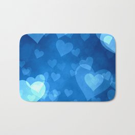 Blue Hearts Bath Mat