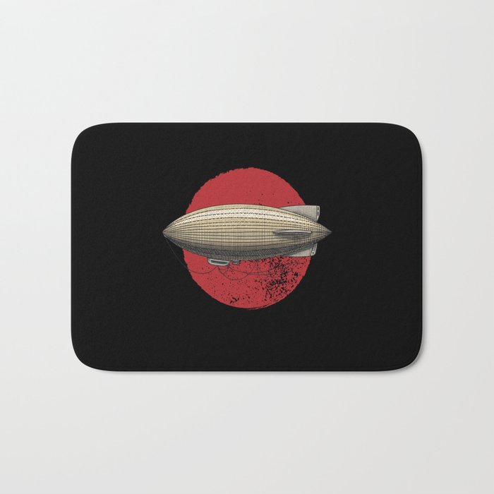 Zeppelin Airship Pilot Retro Bath Mat