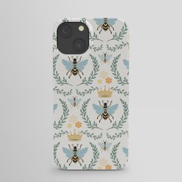 Queen Bee with Gold Crown and Laurel Frame iPhone Case
