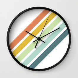 Retro Stripes Wall Clock