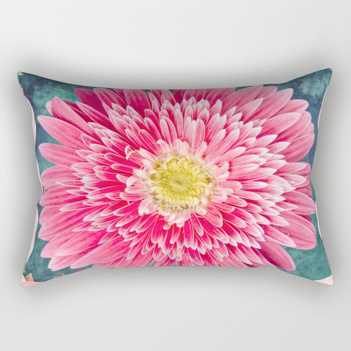 Pink Flowers Rectangular Pillow