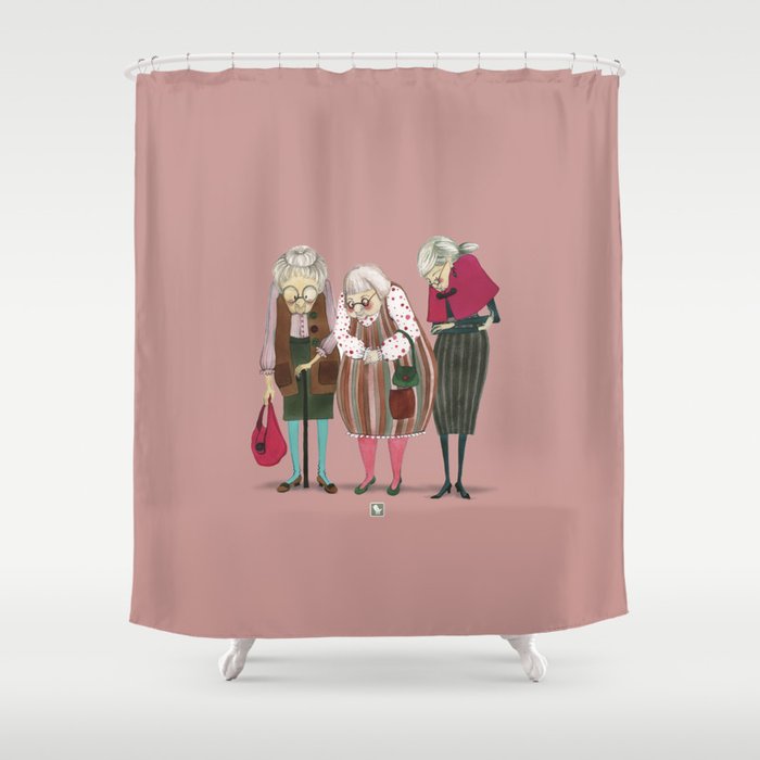 Old Ladies Shower Curtain