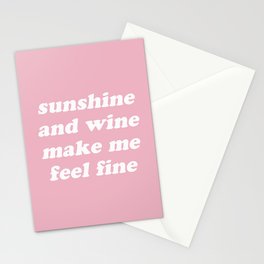 Sunshine And Wine Stationery Card