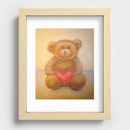 "Teddy Bear" Toy by pastel Recessed Framed Print