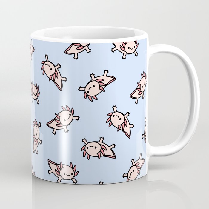 Happy axolotl - blue Coffee Mug for Sale by pikaole