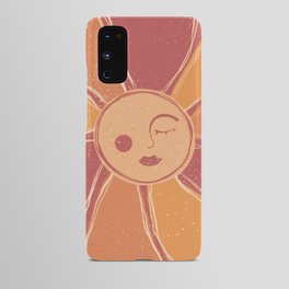 Retro Orange Mystic Sun Android Case