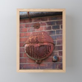 Aged Rusted Outdoor Fire Alarm Print Framed Mini Art Print