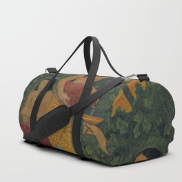 Libations, tropical mythical forest with five nude female figures floral landscape painting by Paul Serusier Duffle Bag