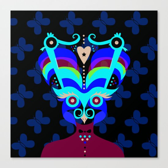 i love my hat Canvas Print