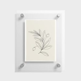 Line Olive Branch Floating Acrylic Print