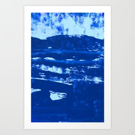 Shoreline:  minimal, abstract painting in blues by Alyssa Hamilton Art Art Print