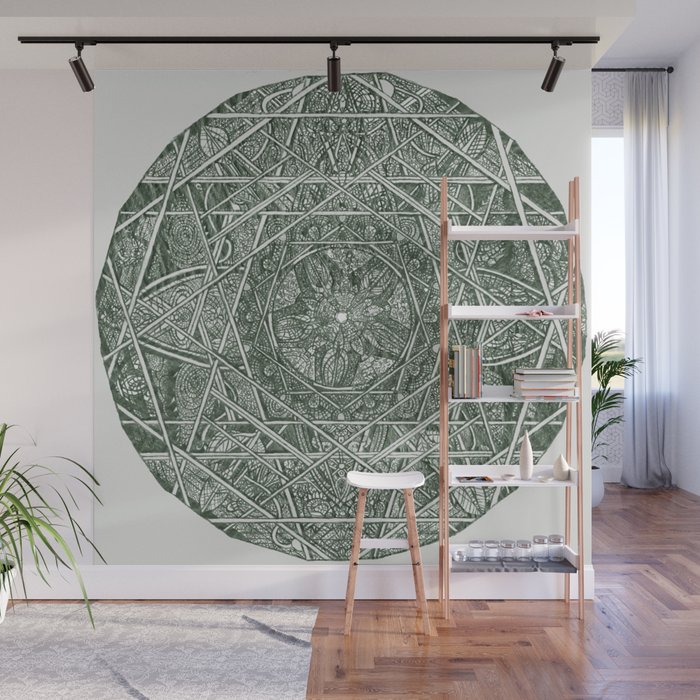 Milkweed Mandala | Green Wall Mural