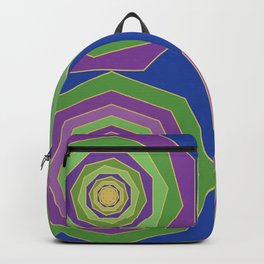 Unbalanced octagon Backpack | Drawing, Graphicdesign, Purple, Digital, Pattern, Green, Pop Art 