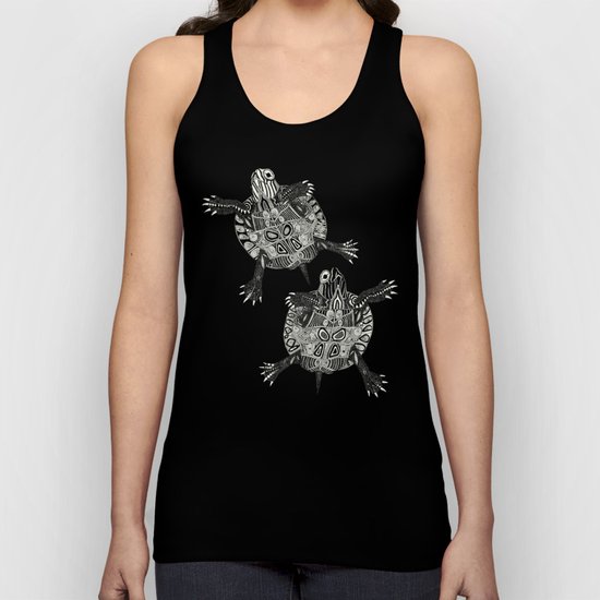 turtle party surf blue Unisex Tank Top