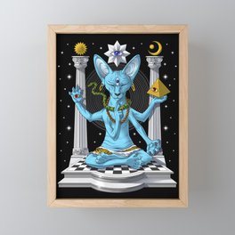 Psychedelic Sphynx Cat Shiva Framed Mini Art Print