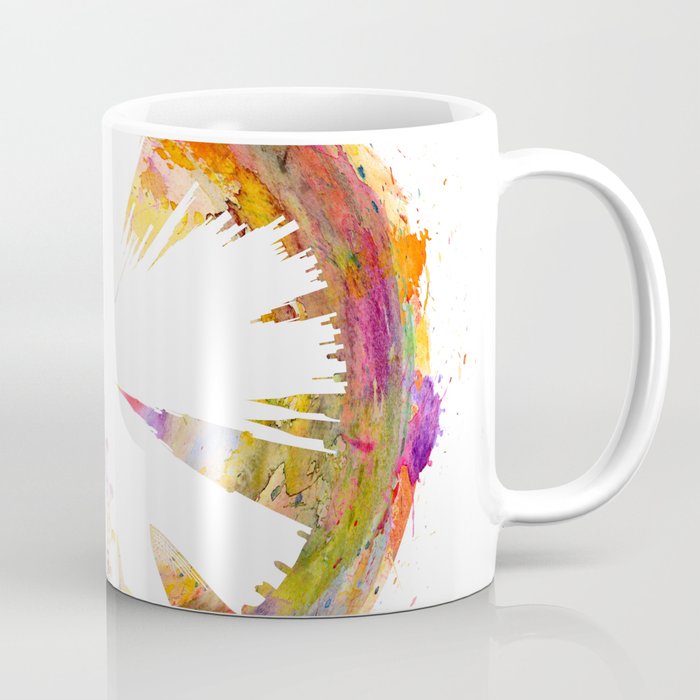 Abstract London Skyline Watercolors Art Coffee Mug By Siloto