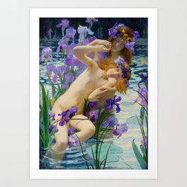 Gaston bussiere  Les Iris (1897) Art Print