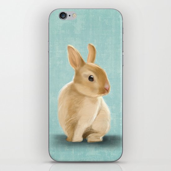 Portrait of a little bunny iPhone Skin