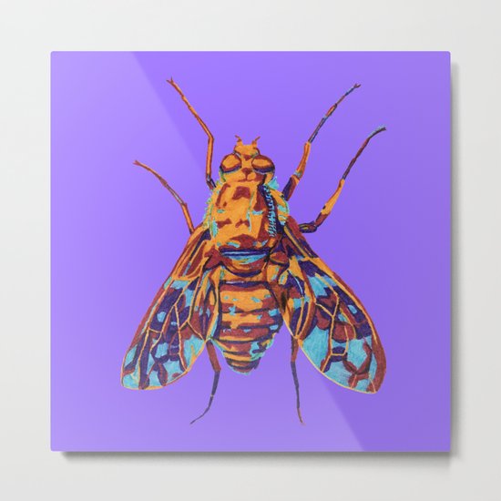 Tiger Bee Fly Metal Print
