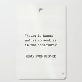 Henry Ward Beecher quotation Cutting Board