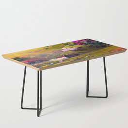 Flower Field and Volcano Coffee Table
