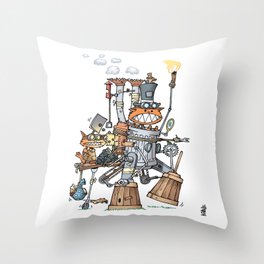 Steampunk Kobolds Throw Pillow