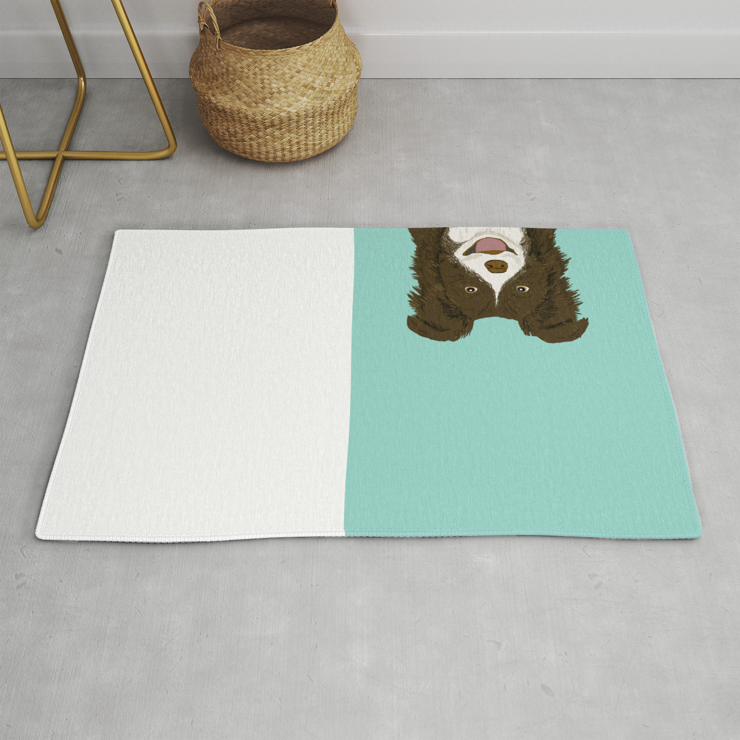 Border Collie Chocolate Brown Cute Working Dog Breed Herding Dogs Gift For Border Collie Owner Pets Rug By Petfriendly Society6