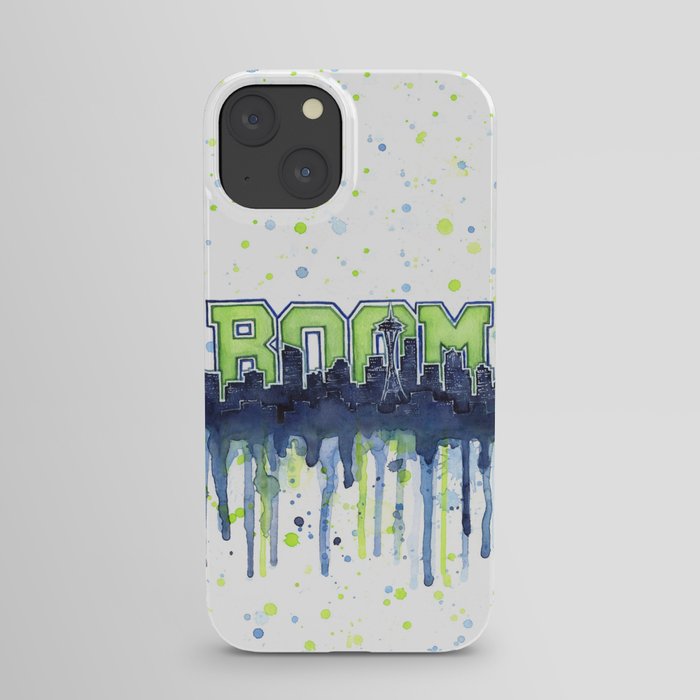 Seattle Boom Watercolor iPhone Case