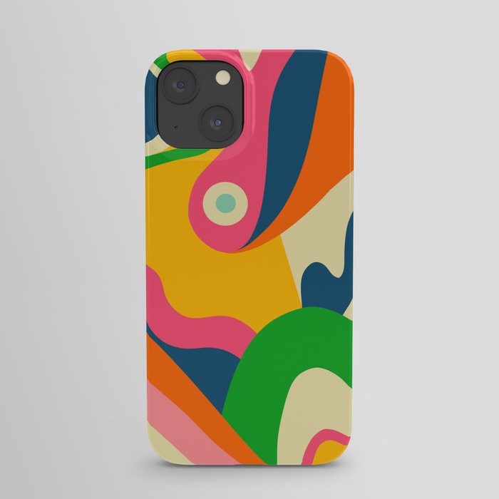 Colorful Mid Century Abstract  iPhone Case