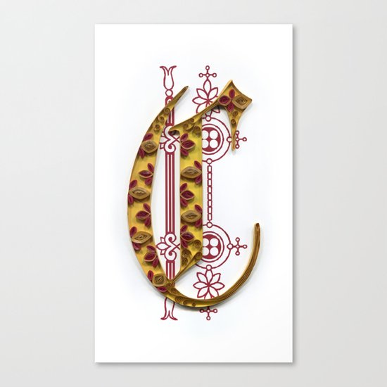 C - monogram Canvas Print
