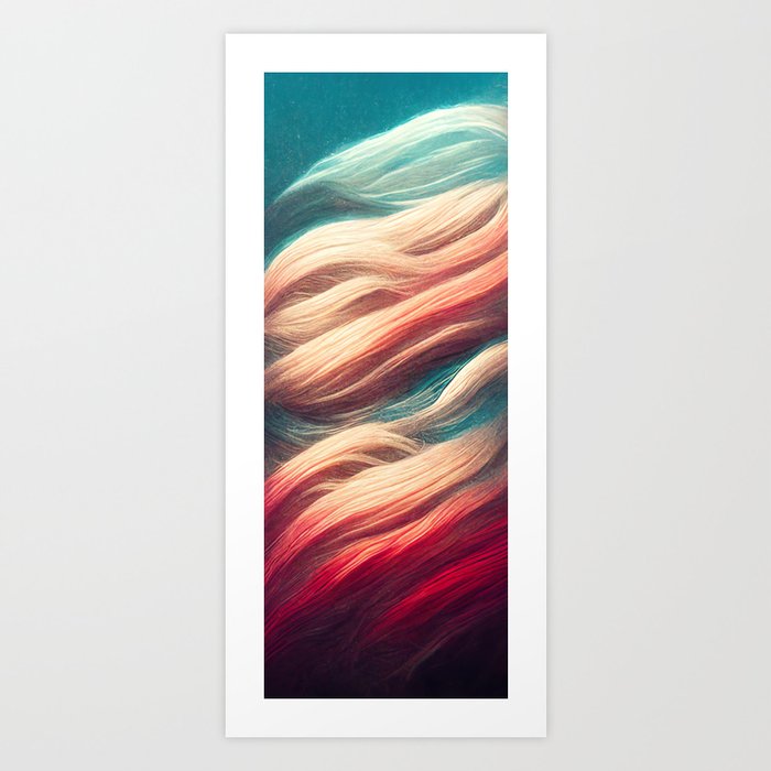 Ombre - Waves of Soft Fantasy Hair Art Print